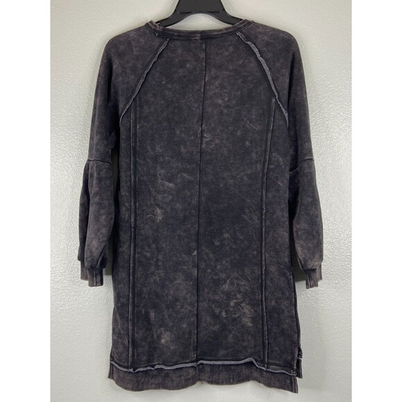 New In Collection Women Small Sweatshirt Dress Black Long Sleeve Heavyweight NWT - Picture 4 of 8